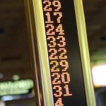 Reader Board Shows the previous numbers in roulette