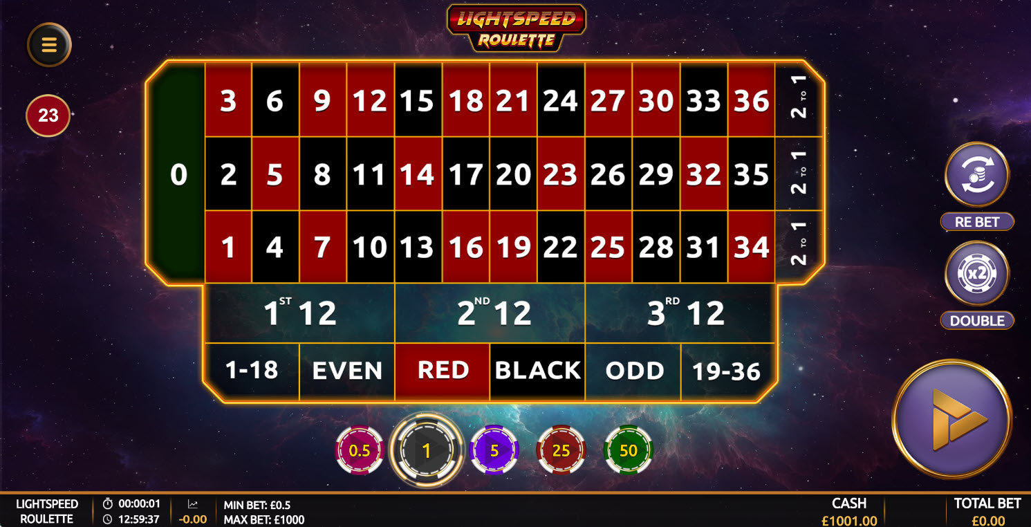 Lightspeed Roulette (PLAYNOVA)