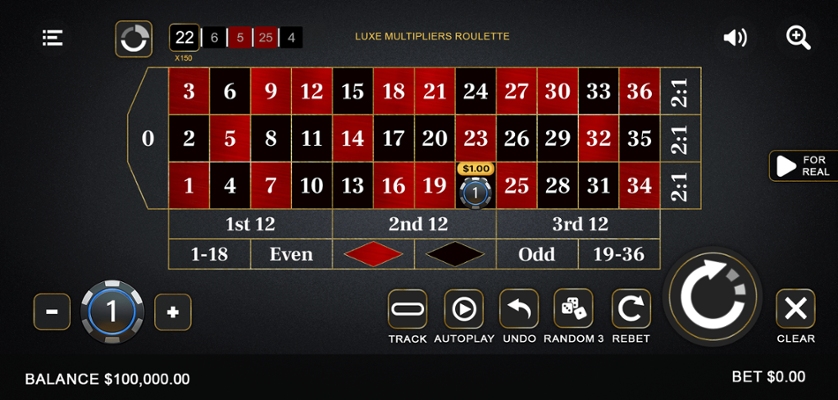 Luxe Multipliers Roulette (Playnetic)