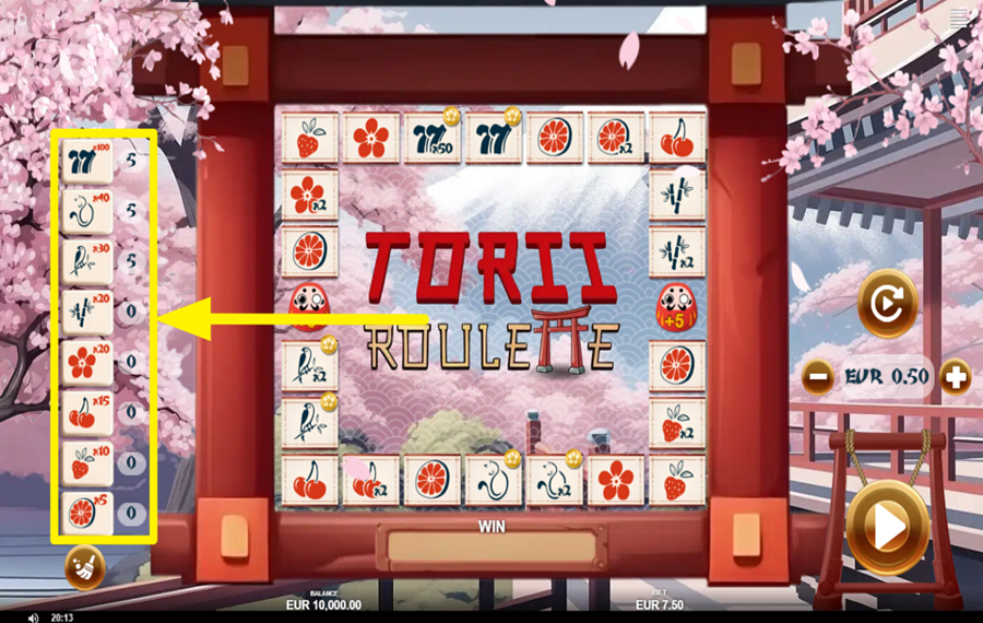 Torii Roulette (XIN Gaming)