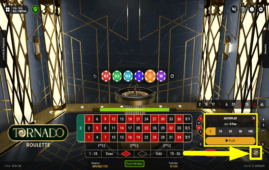 Tornado Roulette (Pascal Gaming)